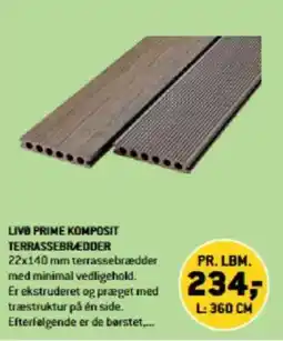 XL-BYG LIVO PRIME KOMPOSIT TERRASSEBREDDER tilbud