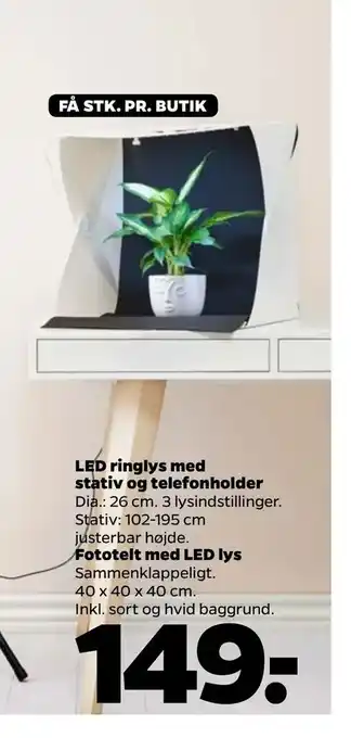 Netto Fototelt med LED lys tilbud