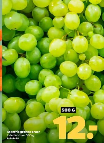 Netto Stenfrie grønne druer tilbud