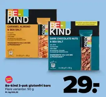 Be-kind 3-pak glutenfri bars