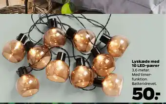 Netto Lyskæde med 10 LED-pærer tilbud