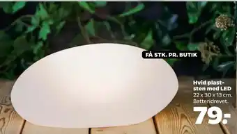 Netto Hvid plaststen med LED tilbud