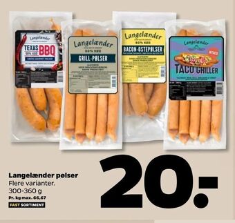 Netto Langelænder pølser tilbud