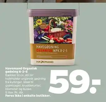 Netto Havemand Organisk gødning 8-2-5 tilbud