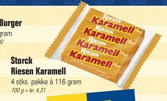 Otto Duborg Storck Riesen Karamell tilbud