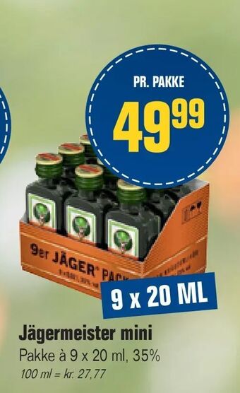 Otto Duborg Jägermeister mini tilbud