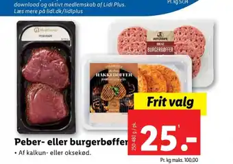 Lidl Hakkebøffer tilbud