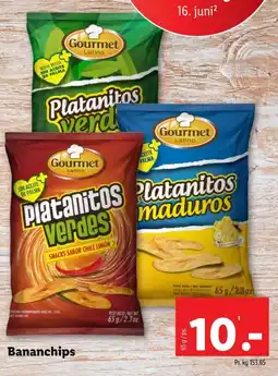 Lidl Platanitos Verdes Snacks Sabor Chile Limon tilbud
