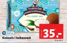 Lidl Coconut Flavour Ice Cream in a Coconut Shell tilbud