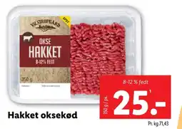 Lidl Hakket oksekød 8-12% tilbud