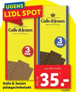 Lidl Pålægschokolade Mørk tilbud