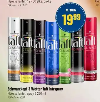 Schwarzkopf 3 Wetter Taft hårspray