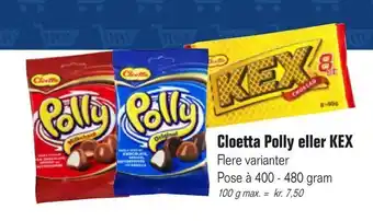 Otto Duborg Cloetta Polly eller KEX tilbud