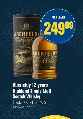 Otto Duborg Aberfeldy 12 years Highland Single Malt Scotch Whisky tilbud