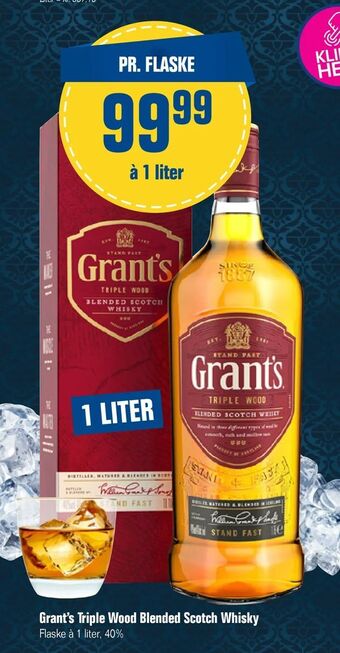 Otto Duborg Grant's Triple Wood Blended Scotch Whisky tilbud