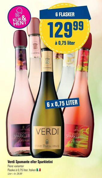 Otto Duborg Verdi Spumante eller Sparkletini tilbud