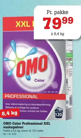 Poetzsch Padborg OMO Color Professional XXL vaskepulver tilbud