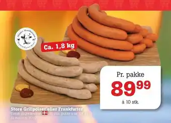 Poetzsch Padborg Store Grillpølser eller Frankfurter tilbud