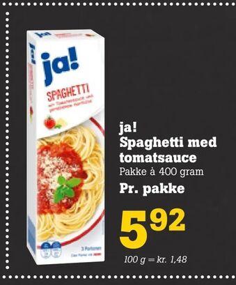 Poetzsch Padborg ja! Spaghetti med tomatsauce tilbud