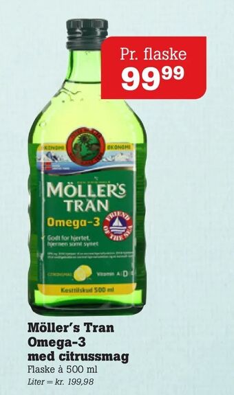Möller's Tran Omega-3 med citrussmag