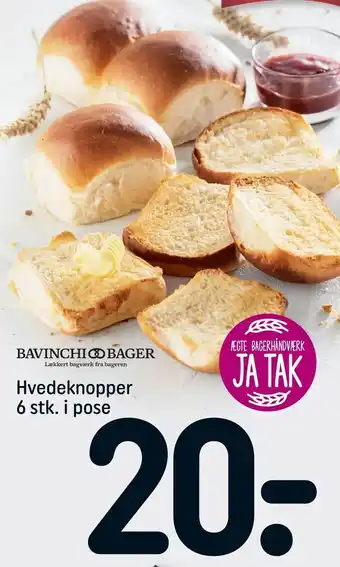 REMA 1000 Hvedeknopper 6 stk. i pose tilbud