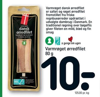 Varmrøget ørredfilet