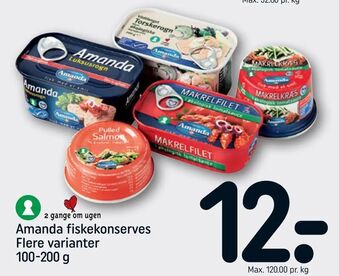 REMA 1000 Amanda fiskekonserves tilbud