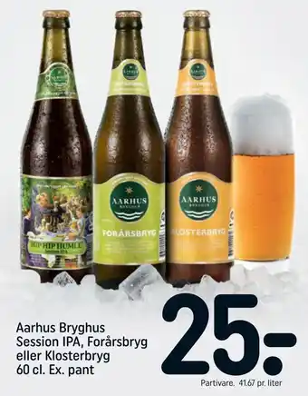 REMA 1000 Aarhus Bryghus Session IPA, Forårsbryg eller Klosterbryg tilbud