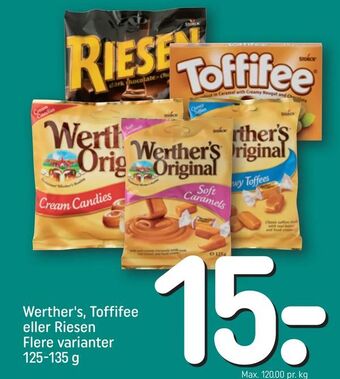 REMA 1000 Werther's, Toffifee eller Riesen tilbud