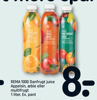 REMA 1000 Danfrugt juice Appelsin, æble eller multifrugt