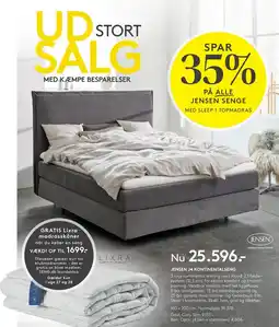 SENG JENSEN J4 KONTINENTALSENG tilbud