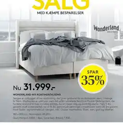 SENG WONDERLAND W11 KONTINENTALSENG tilbud