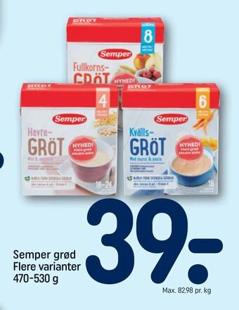 REMA 1000 Semper grød tilbud
