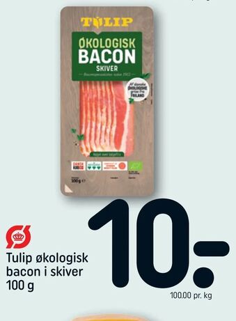 REMA 1000 Tulip økologisk bacon i skiver tilbud