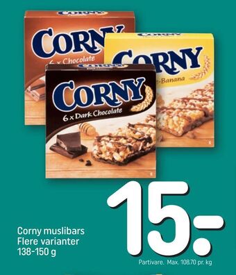 REMA 1000 Corny muslibars tilbud