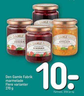Den Gamle Fabrik marmelade