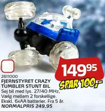 Legekæden Fjernstyret Crazy Tumbler Stunt Bil tilbud