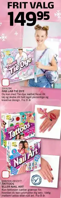 Legekæden Tattoos Eller Nail Art, Fab Lab Tie Dye tilbud