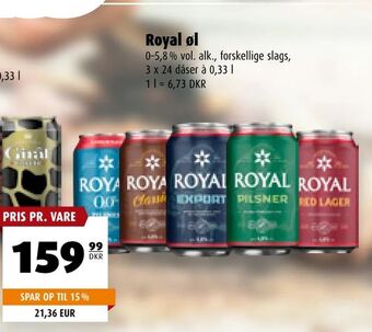 Scandinavian Park Royal øl tilbud