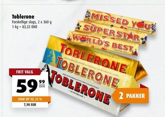 Scandinavian Park Toblerone tilbud