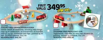 Legekæden Togsæt Med Brandmandstema, Togbane Med Nordiske Dyr tilbud