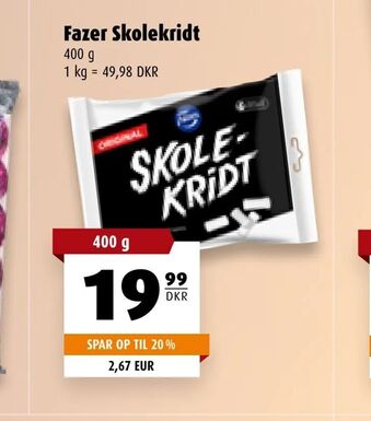 Scandinavian Park Fazer Skolekridt tilbud