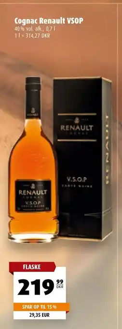 Scandinavian Park Cognac Renault VSOP tilbud