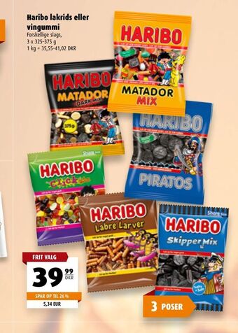Scandinavian Park Haribo lakrids eller vingummi tilbud