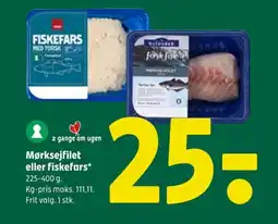 Mørksejfilet eller fiskefars