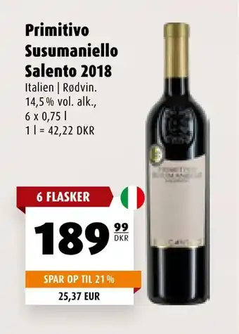Scandinavian Park Primitivo Susumaniello Salento 2018 tilbud