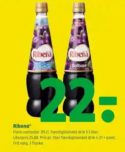 Coop 365 Ribena tilbud