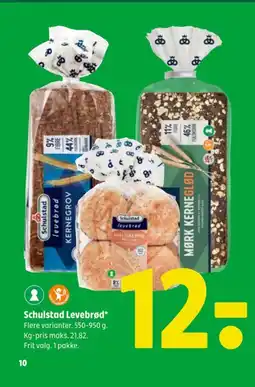 Coop 365 Schulstad Levebrød tilbud