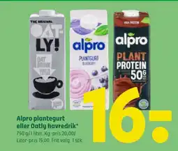 Coop 365 Alpro plantegurt eller Oatly havredrik tilbud
