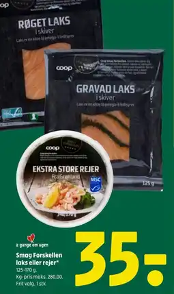 Coop 365 Smag Forskellen laks eller rejer tilbud